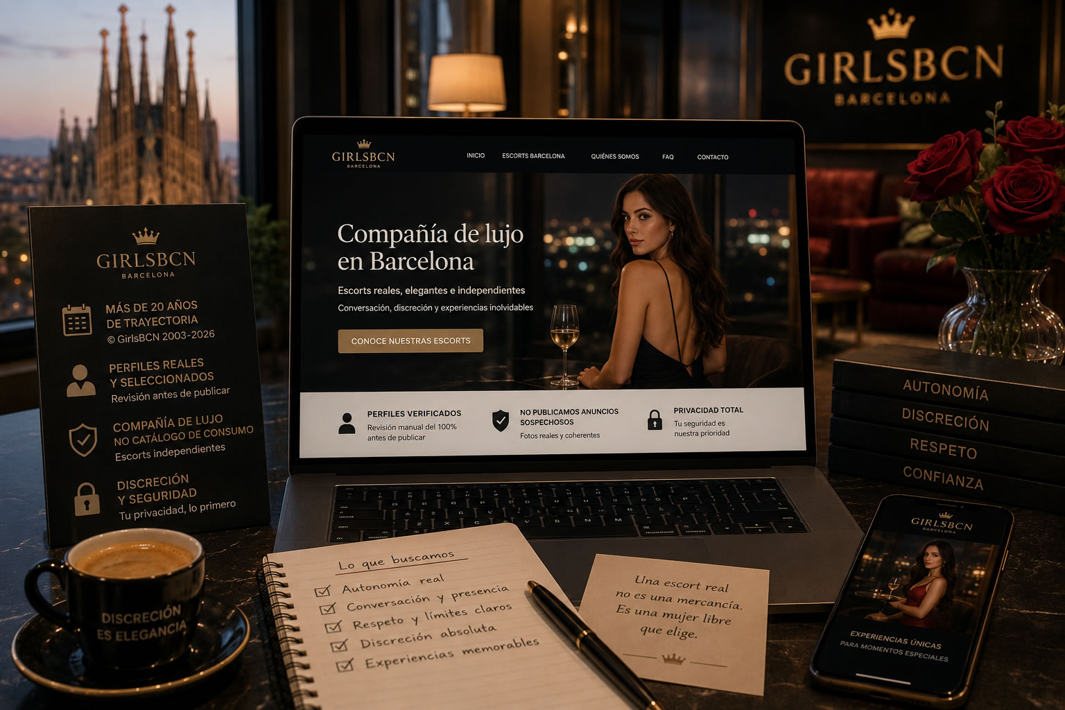 Editorial presentation of GirlsBCN as an adult companionship platform
